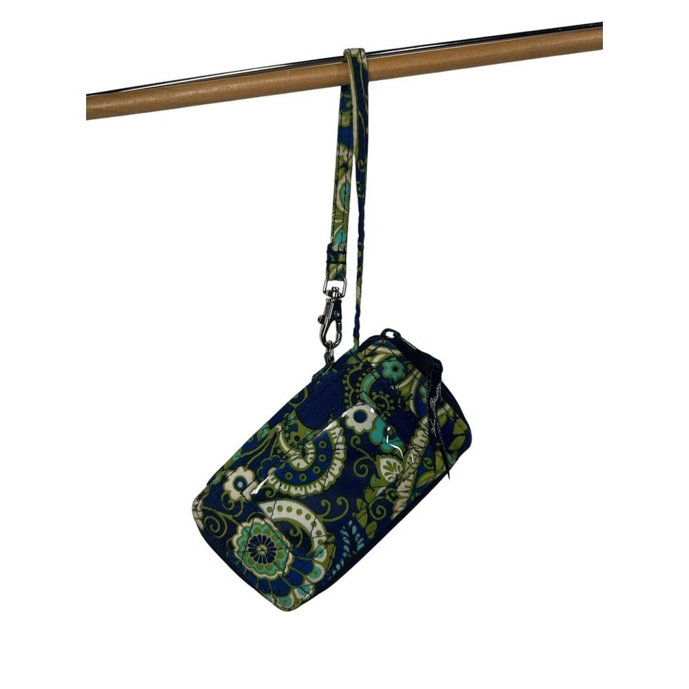 Vera Bradley Rhythm &‎ Blues Wristlet Wallet Blue Green Paisley